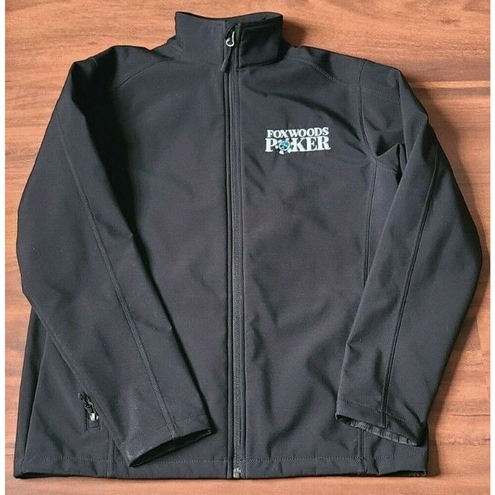 Port Authority Core Soft Shell Jacket CUSTOM FOXWOOD POKER Embroidery BLACK J317
